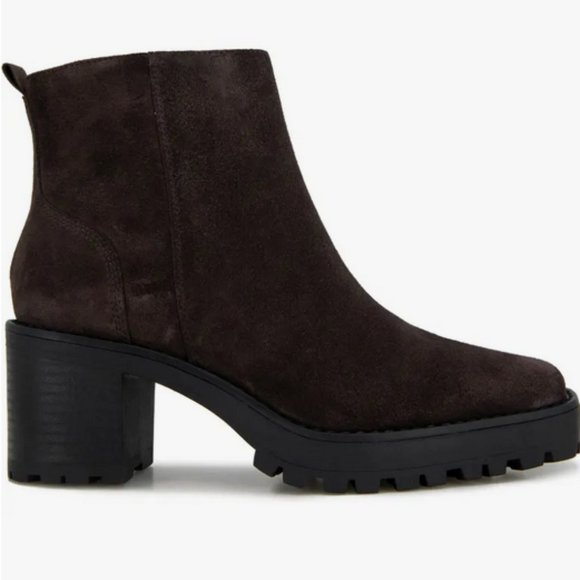 Milla genuine suede Leather Square-Toe Bootie (Women) André Assous sz 9-9.5 new - Picture 4 of 7